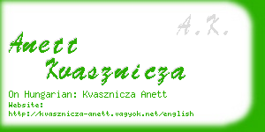 anett kvasznicza business card